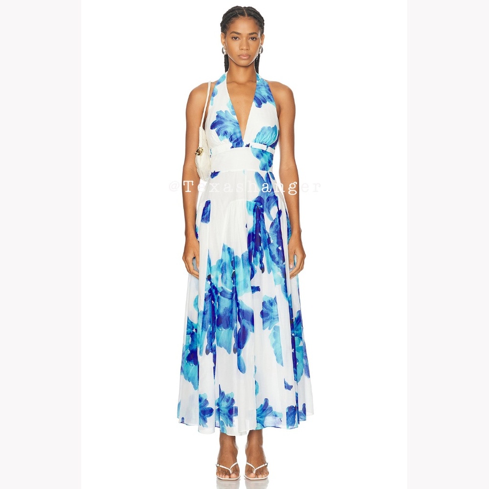NWT Nicholas Giulia Silk Midi Dress Size 2